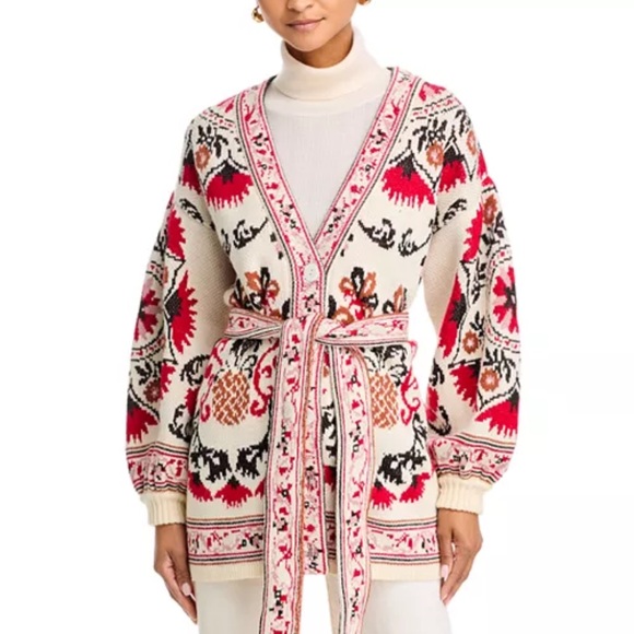 FARM Rio Sweaters - FARM Rio Cashew Mandala Cardigan